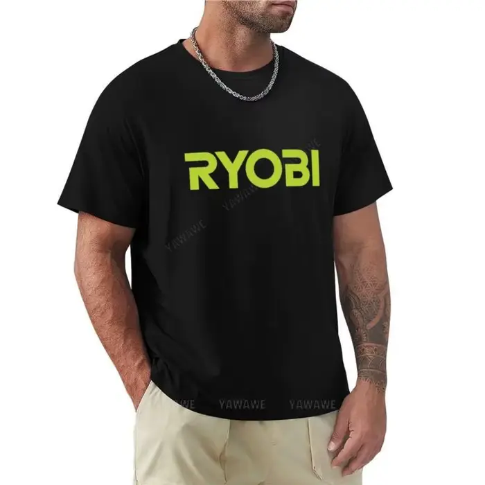 T-shirt Ryobi Tools pour hommes, vêtements d'été noirs, t-shirts vintage, nouveau