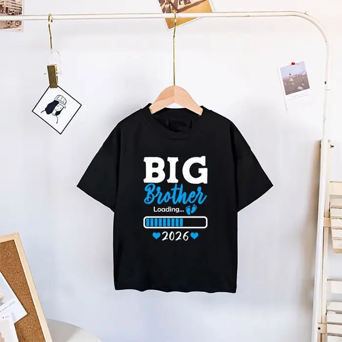 Big Brother Est 2026 imprimer enfants chemises nouveau bébé annonce vêtements grand frère T-shirt