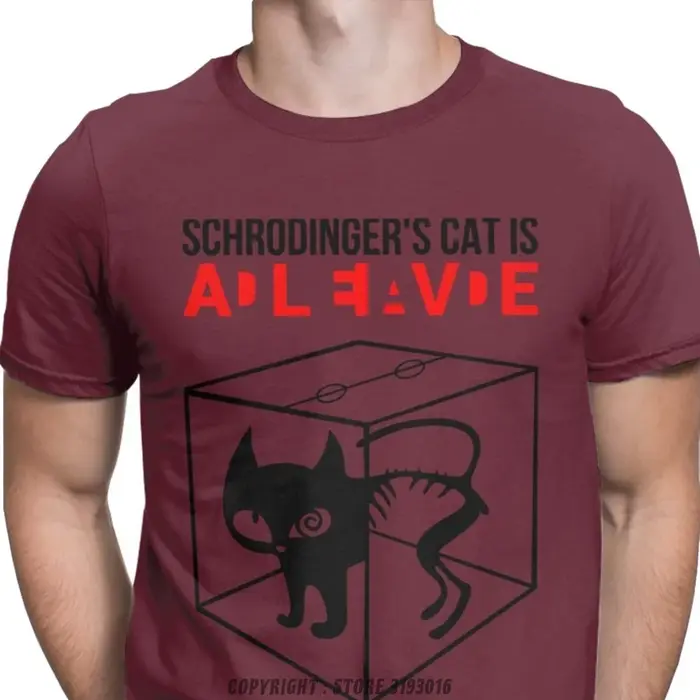 T-shirt chat de Schrodinger pour homme