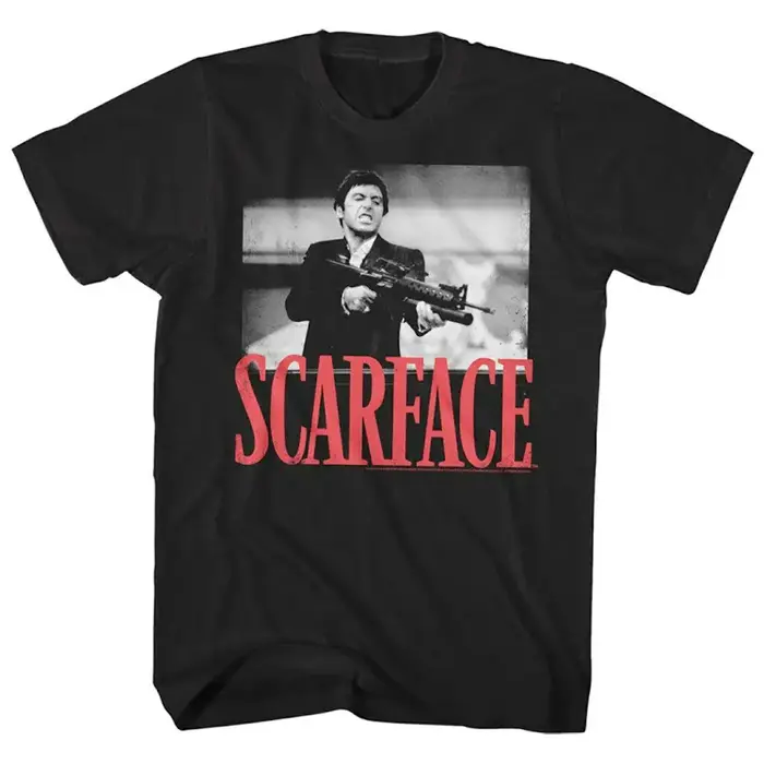 T-shirt pour homme Scarface Tony Montana Big Guns Little Friend, vêtements de mode pour homme, hauts