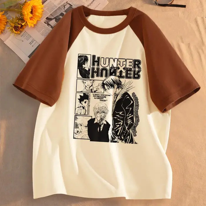Hunter x Hunter chemise fille kawaii université numérique harajuku femmes années 2000 t-shirt respirant numérique harajuku Y2k hip hop femmes