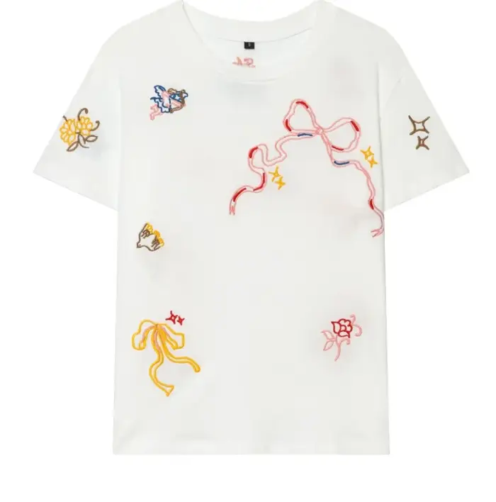 T-shirts pour femmes été 2025 Y2k Streetwear mode filles t-shirt à manches courtes col rond