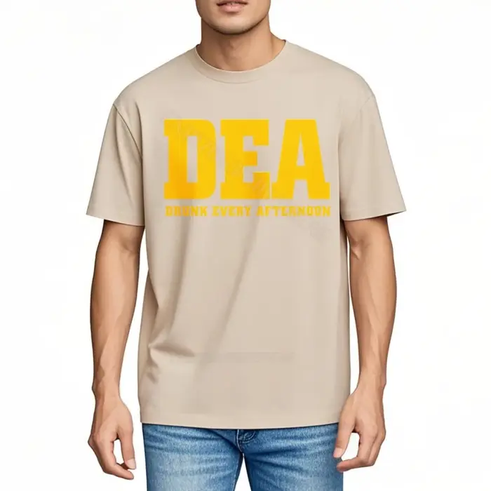 Homme T-shirt Streetwear t-shirts de tous les jours Dea Drunk chaque après-midi imprimé coton