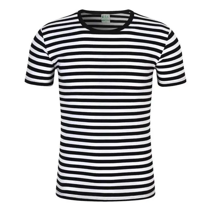 T-shirt rayé à manches courtes pour homme