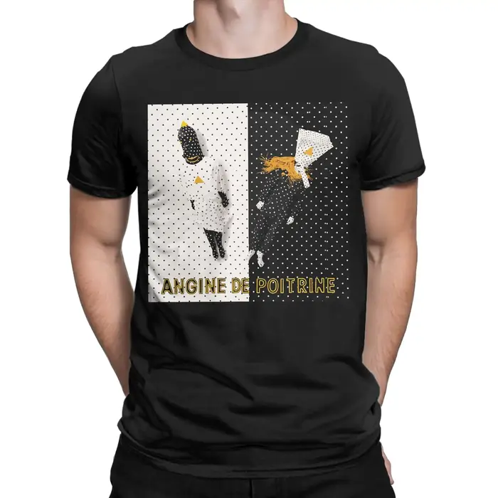 T-shirt Angine de Poitrine Band pour hommes et femmes, T-shirt fantaisie à manches courtes, col rond
