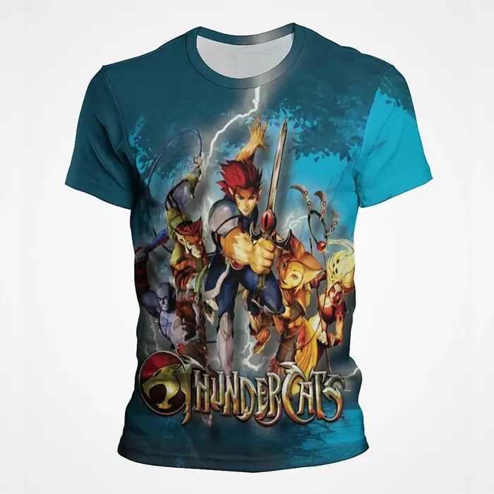 Thundercats dessin animé 3D impression T-Shirts hommes femmes mode Streetwear surdimensionné à manches courtes t-shirt
