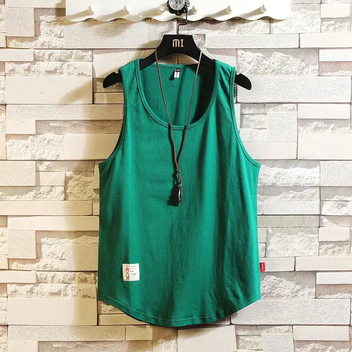 Débardeur en coton 5XL pour homme, ample et oversize, col rond, sans manches, style japonais, mode é