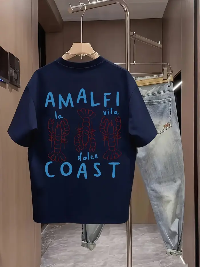 T-shirt pour homme avec motif homard