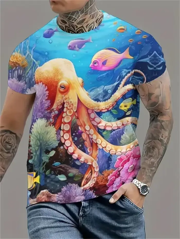 T-shirt imprimé avec logo Thundercats pour hommes