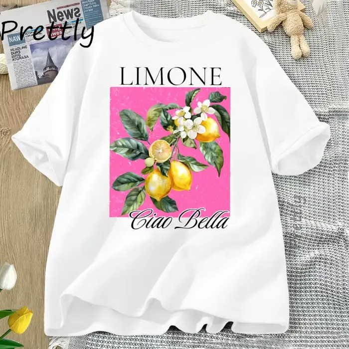 Aquarelle citrons T-Shirt limone fleurs de citron
