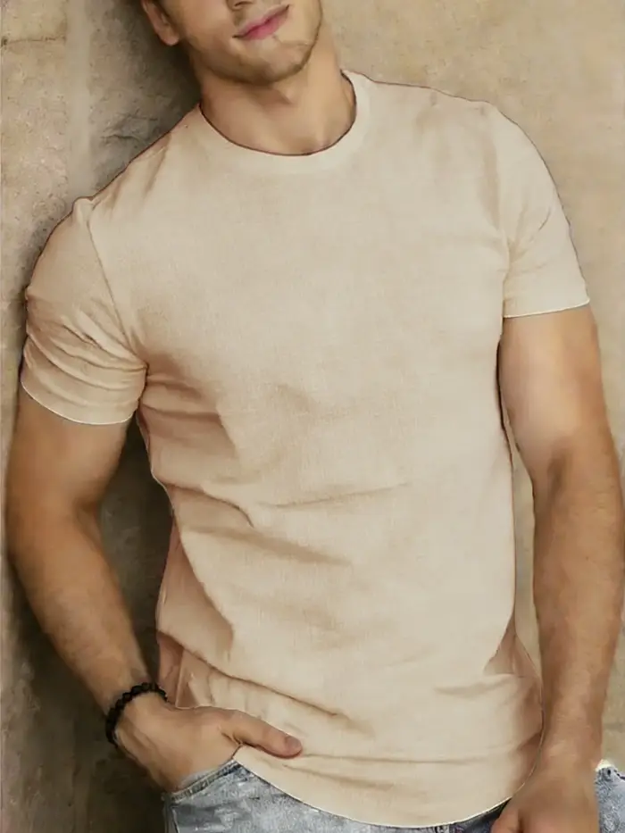 T-shirts d'été à la mode pour hommes, 15 couleurs, en coton respirant, à manches courtes, décontract