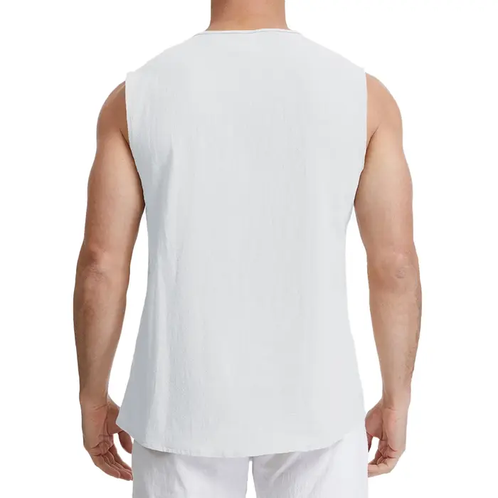 Débardeurs en coton et lin pour hommes