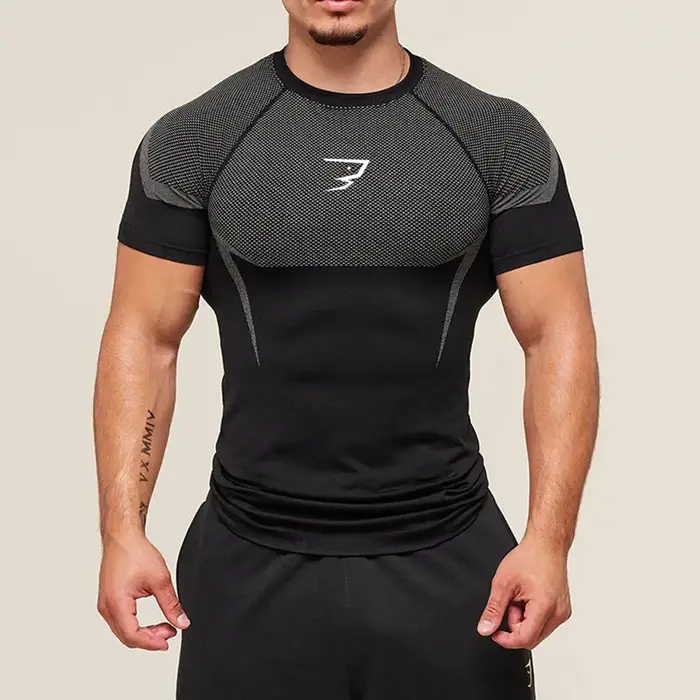 T-shirt de compression pour hommes ONYX 5.0, vêtements de sport pour musculation, chemises d'entraîn