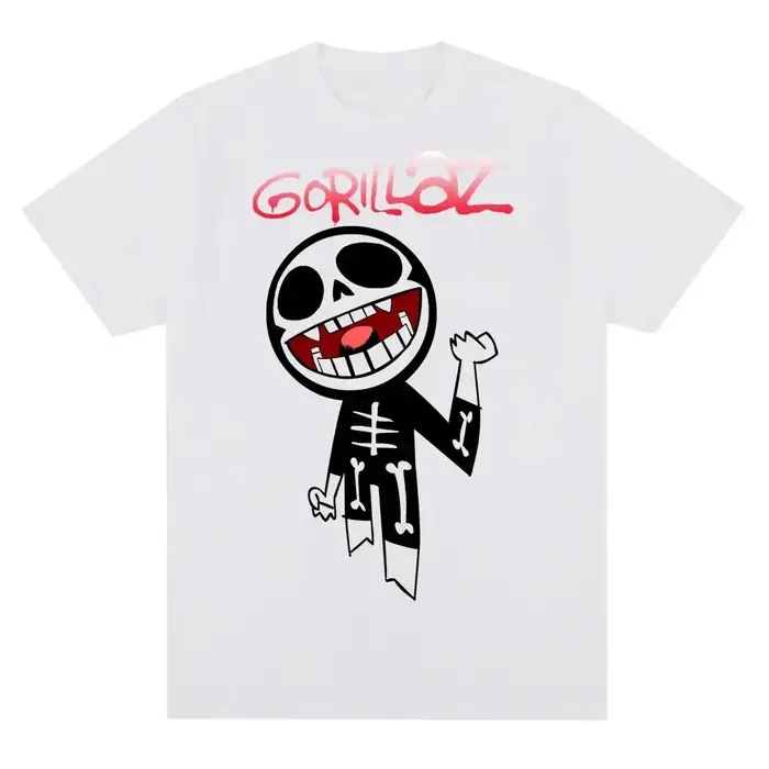 Groupe de musique Gorillazs Punk Rock imprimé t-shirt années 90 décontracté mode manches courtes gra