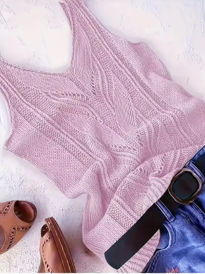 Débardeur en tricot pour femme été
