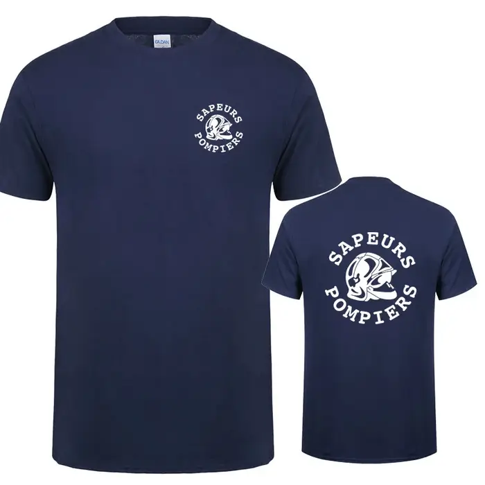 Sapeurs pompiers Paris T-shirt hommes France pompier service d'incendie