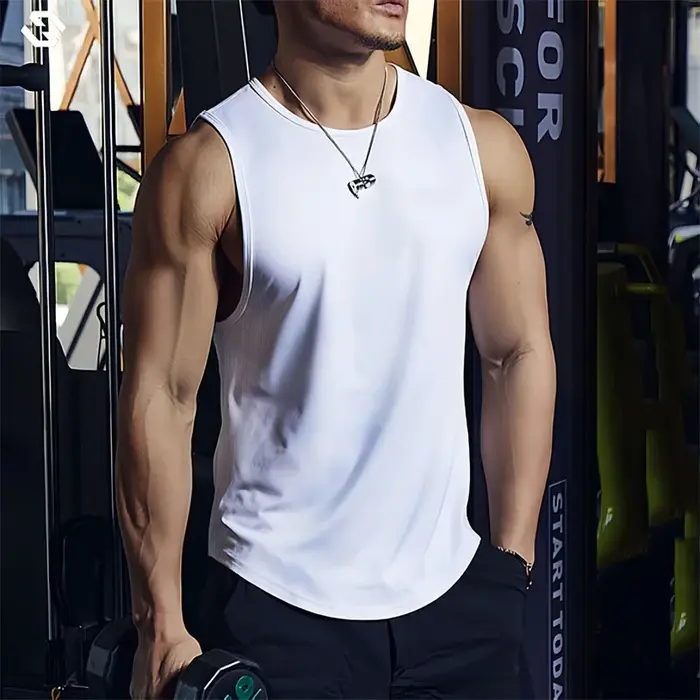 Nouveau débardeur de fitness sans manches pour homme