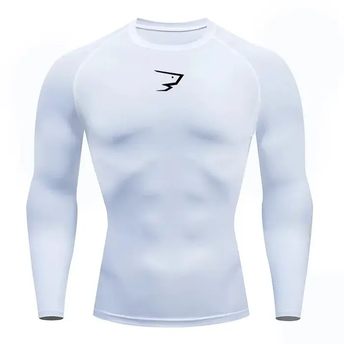 T-shirt de fitness à manches longues pour hommes