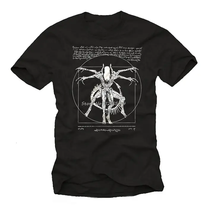 2019 marque t-shirt Homme t-shirts trucs Cool pour adolescents Da Vinci Alien t-shirt Gamer cadeaux
