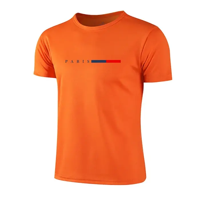 T-shirts pour hommes à imprimé décontracté, col rond, manches courtes, pour le sport quotidien, le jogging, vêtements pour homme, t-shirts en maille à séchage rapide pour le marathon 2026, été
