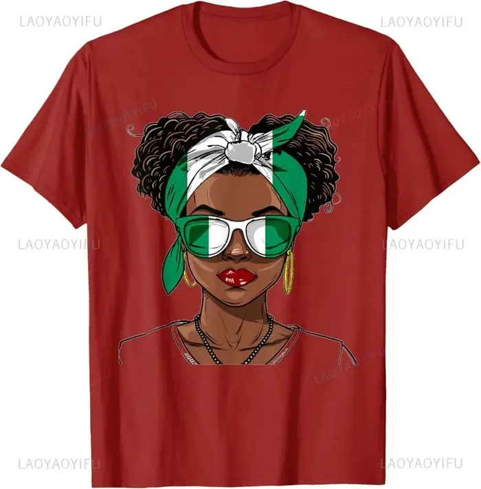 Tenue drapeau du Nigeria pour femme, uniforme Souvenirs, T-Shirt nigérian d'été pour homme, col rond, manches courtes, unisexe, hauts amples en coton