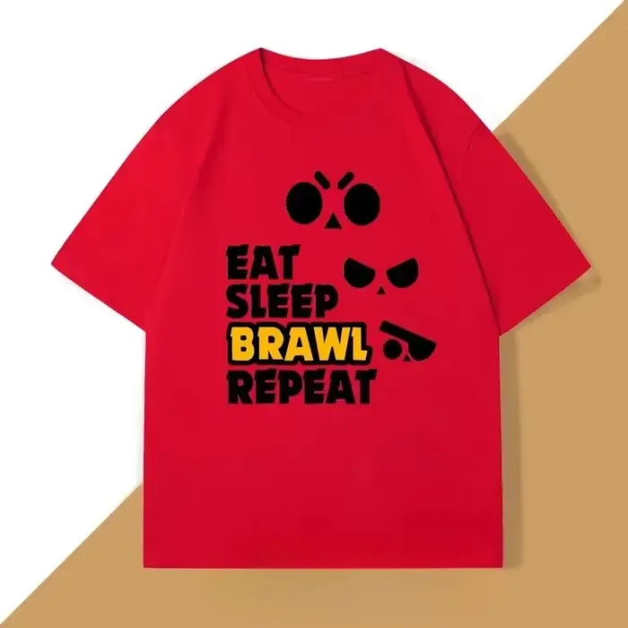 T-shirt « Eat Sleep Brawl Repeat » pour hommes et femmes