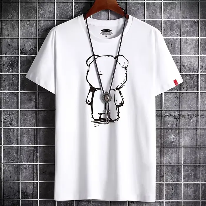 T-shirt pour hommes 2022 Date Vêtements Fitness Blanc O Cou Anime Homme