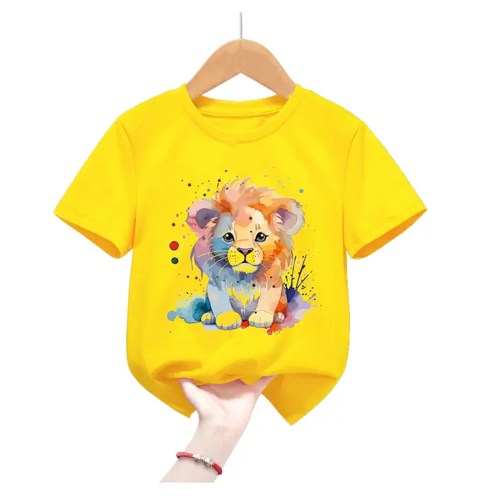 T-shirt jaune à manches courtes pour enfant