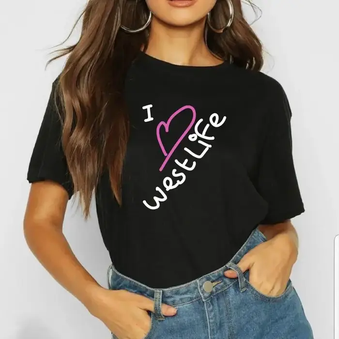Westlife t-shirt femme Tour 2025 mode vous allez-moi j'aime