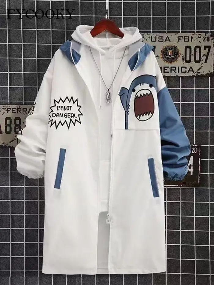 Sweat à capuche imprimé requin pour hommes et femmes