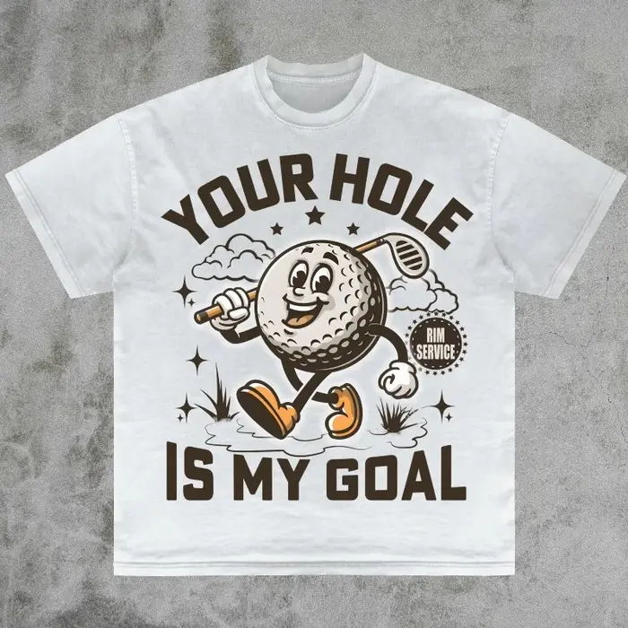 T-shirt « Your Hole Is My Goal », blague de golf coquine, cadeau amusant pour farces, memes « Dank »