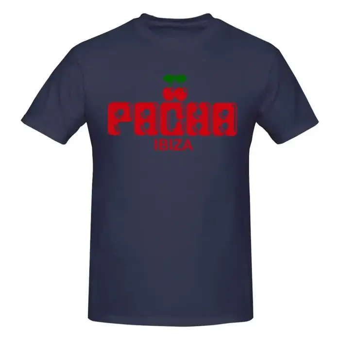 T-shirt imprimé Preppy Cherry PACHA IBIZA pour hommes, grande taille, en coton, décontracté, à manch
