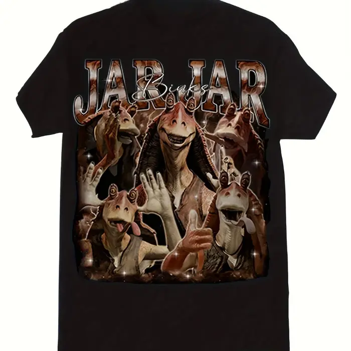 Chemise hommage vintage avec pot Jar Binks comme un seigneur Sith, parfaite pour les fans des années