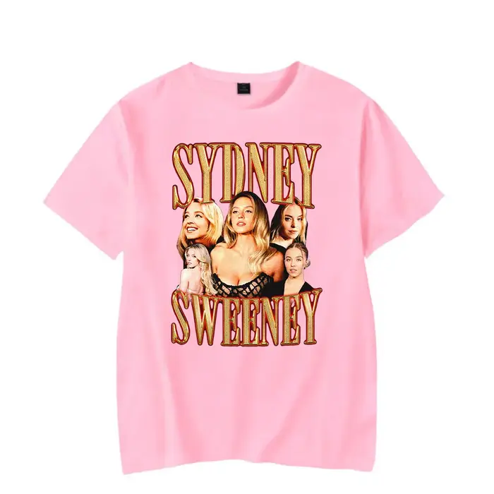 Sydney Sweeney-T-shirt à manches courtes pour hommes et femmes