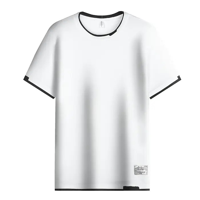 FGKKS 2024 T-shirt style décontracté pour hommes pur coton respirant mode à manches courtes concepti