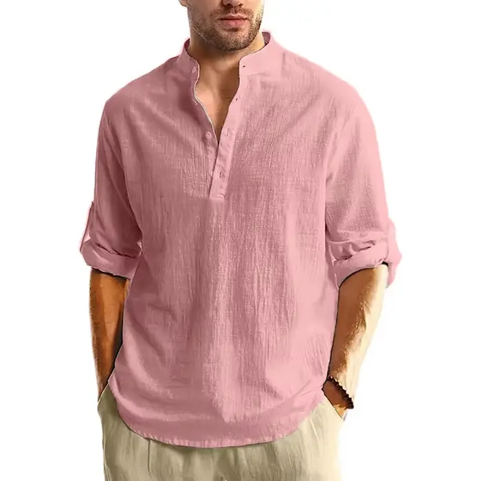Henley – chemise à manches longues pour hommes