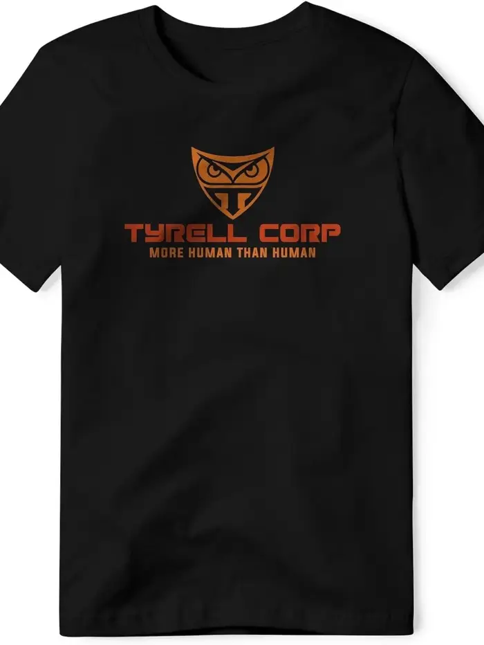 T-shirt classique avec logo Tyrrell Corporation du film Blade Runner. Chemise streetwear décontractée en pur coton pour couples.