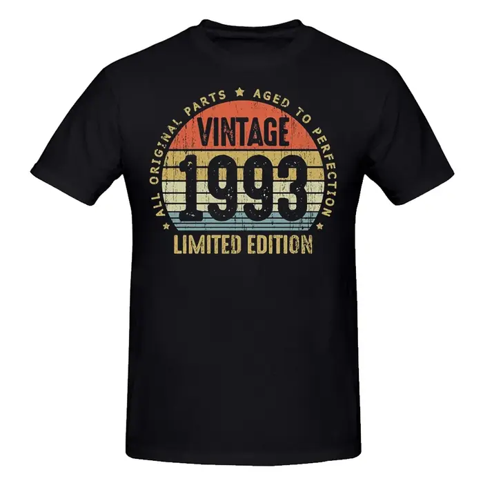 T-Shirt Manches Courtes en Coton Vintage