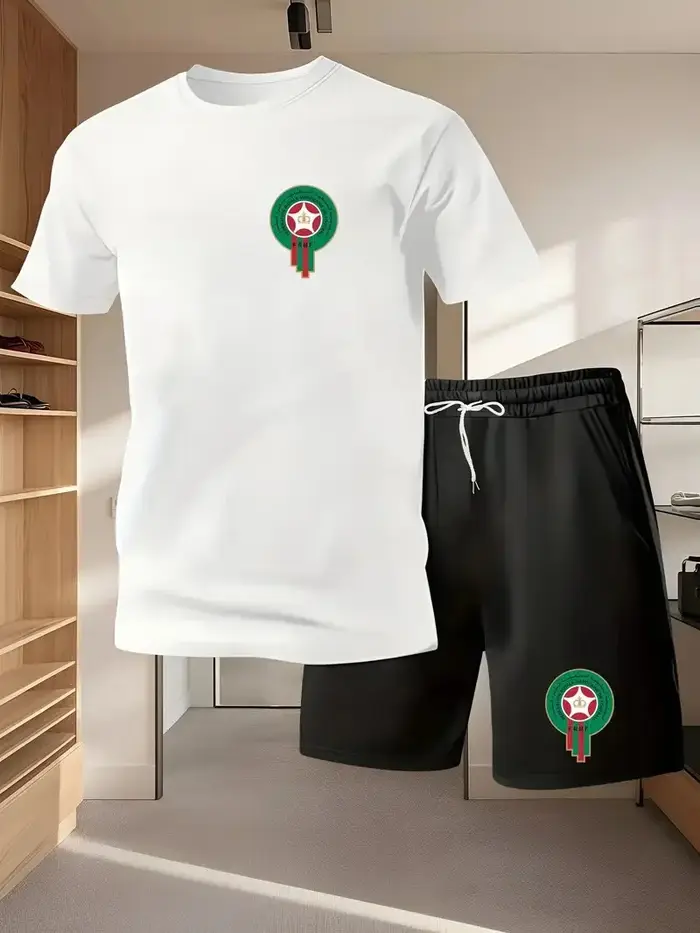 Ensemble deux pièces de sport décontracté à la mode pour hommes
