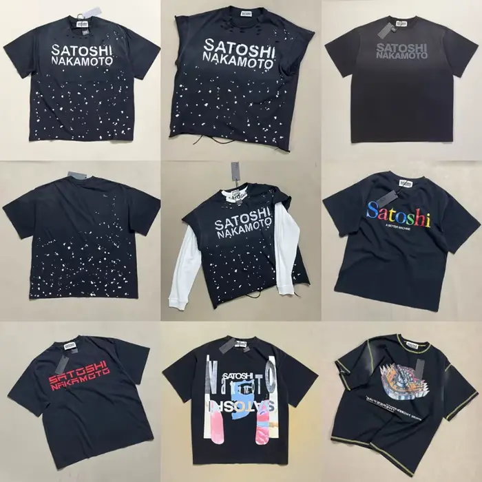 T-shirt d'été de haute qualité Satoshi Nakamoto