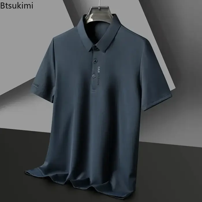 Polo gaufré d'été pour hommes