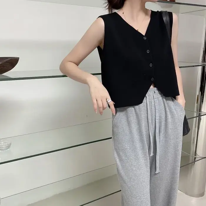 T-shirt Chic à Col en V pour Femme