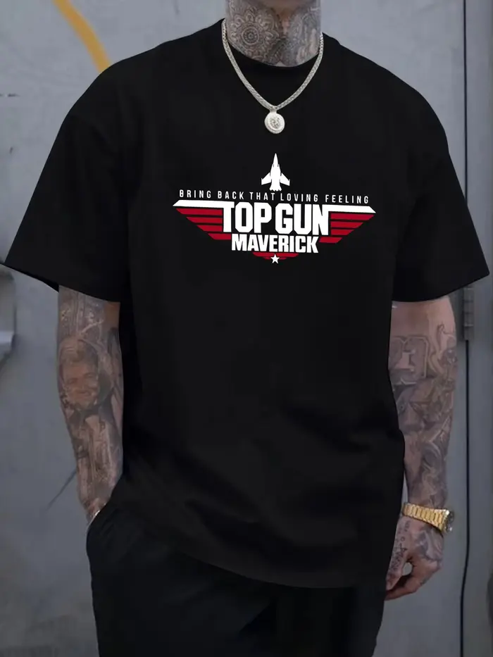T-shirts imprimés Top Gun Maverick pour homme, en coton, tendance, unisexe, décontractés, surdimensi
