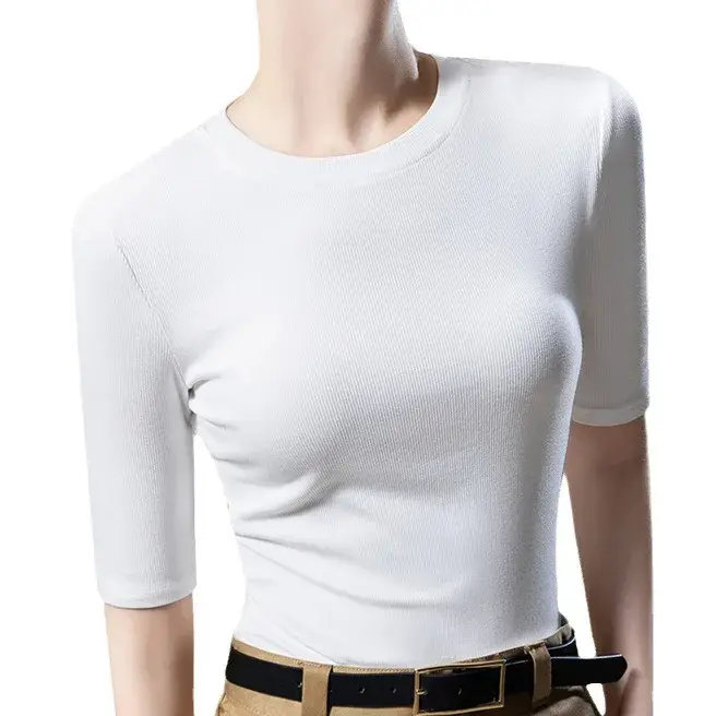 T-shirt femme à manches mi-longues
