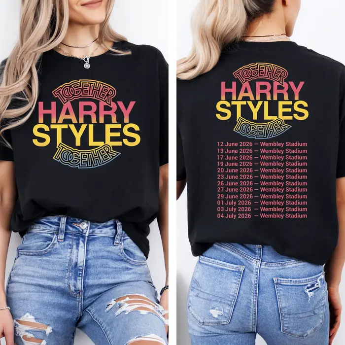 T-shirt de la tournée Harry Styles Together London 2026, été, nouveau, 100% coton, haute qualité, po