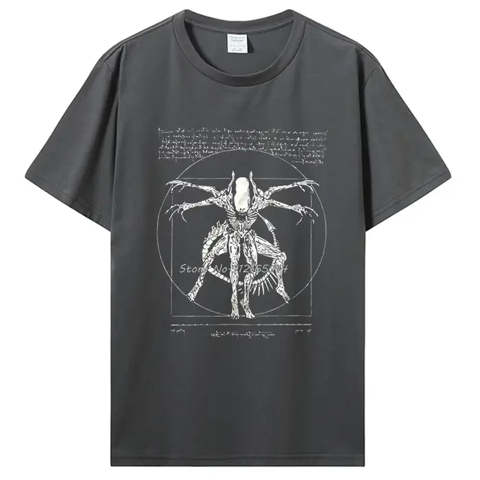 2019 marque t-shirt Homme t-shirts trucs Cool pour adolescents Da Vinci Alien t-shirt Gamer cadeaux pour hommes Streetwear