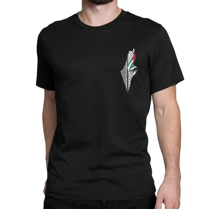 Tatreez palestinien T-Shirts hommes femmes Palestines Kufiya Keffiyeh drôle pur coton t-shirt à manches courtes