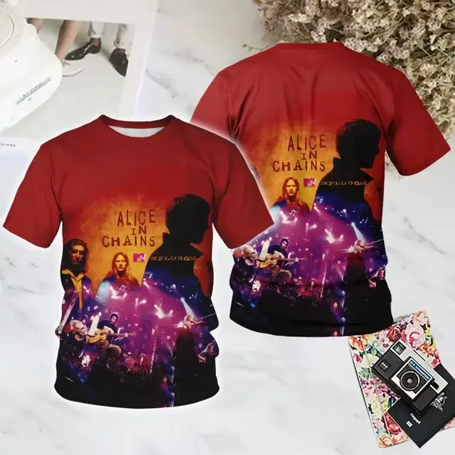 Alice In Chains populaire Rock impression 3D T-shirt été nouveaux hommes femmes Hip Hop tendance à m