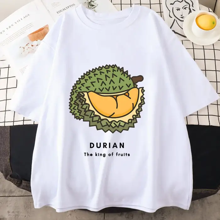 Durian-T-shirt à manches courtes pour hommes et femmes