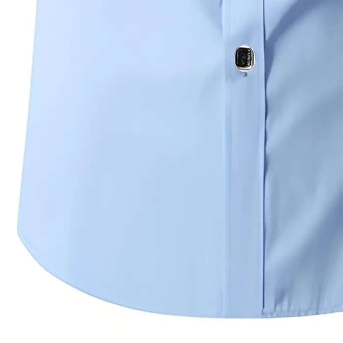 Chemise bleue unie pour homme